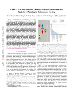 CAFE-AD: Cross-Scenario Adaptive Feature Enhancement for Trajectory Planning in Autonomous Driving