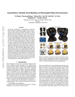 InstantSticker: Realistic Decal Blending via Disentangled Object Reconstruction