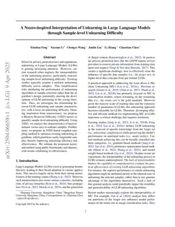 A Neuro-inspired Interpretation of Unlearning in Large Language Models through Sample-level Unlearning Difficulty