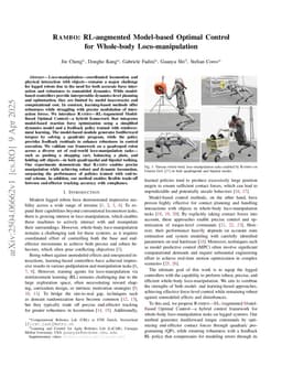 RAMBO: RL-augmented Model-based Optimal Control for Whole-body Loco-manipulation
