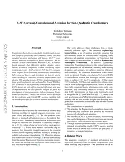 CAT: Circular-Convolutional Attention for Sub-Quadratic Transformers