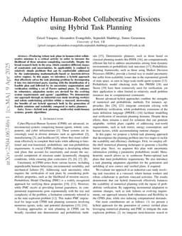 Adaptive Human-Robot Collaborative Missions using Hybrid Task Planning