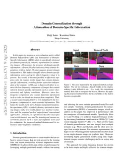 Domain Generalization through Attenuation of Domain-Specific Information