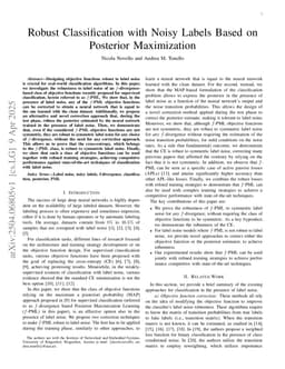 Robust Classification with Noisy Labels Based on Posterior Maximization