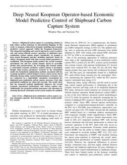 Deep Neural Koopman Operator-based Economic Model Predictive Control of Shipboard Carbon Capture System