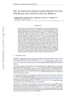 ZIP: An Efficient Zeroth-order Prompt Tuning for Black-box Vision-Language Models