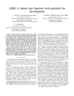 ASRL:A robust loss function with potential for development