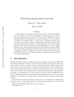 Detecting AI-generated Artwork