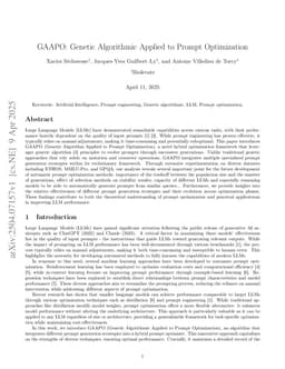 GAAPO: Genetic Algorithmic Applied to Prompt Optimization