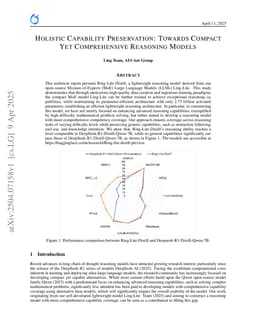 Holistic Capability Preservation: Towards Compact Yet Comprehensive Reasoning Models