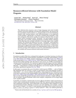 Resource-efficient Inference with Foundation Model Programs