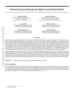 Better Decisions through the Right Causal World Model