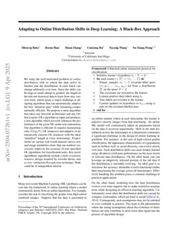 Adapting to Online Distribution Shifts in Deep Learning: A Black-Box Approach