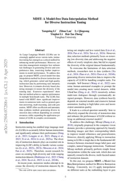 MDIT: A Model-free Data Interpolation Method for Diverse Instruction Tuning