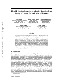 FLASH: Flexible Learning of Adaptive Sampling from History in Temporal Graph Neural Networks