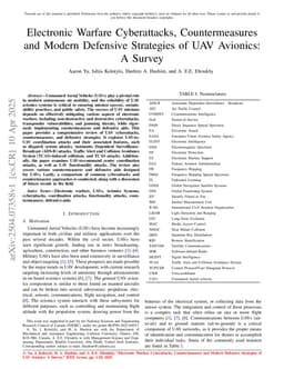 Electronic Warfare Cyberattacks, Countermeasures and Modern Defensive Strategies of UAV Avionics: A Survey