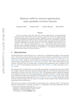 Minimum width for universal approximation using squashable activation functions