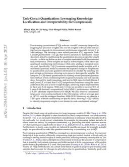 Task-Circuit Quantization: Leveraging Knowledge Localization and Interpretability for Compression