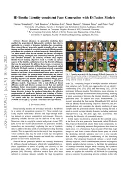 ID-Booth: Identity-consistent Face Generation with Diffusion Models