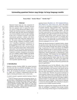 Automating quantum feature map design via large language models