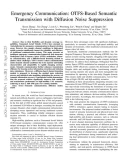 Emergency Communication: OTFS-Based Semantic Transmission with Diffusion Noise Suppression