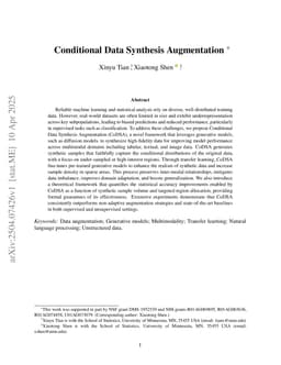 Conditional Data Synthesis Augmentation