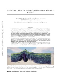 Rendering Large Volume Datasets in Unreal Engine 5: A Survey