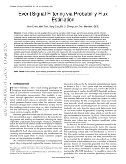 Event Signal Filtering via Probability Flux Estimation