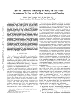 Drive in Corridors: Enhancing the Safety of End-to-end Autonomous Driving via Corridor Learning and Planning