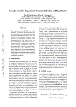 ReXCL: A Tool for Requirement Document Extraction and Classification