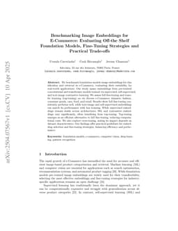 Benchmarking Image Embeddings for E-Commerce: Evaluating Off-the Shelf Foundation Models, Fine-Tuning Strategies and Practical Trade-offs