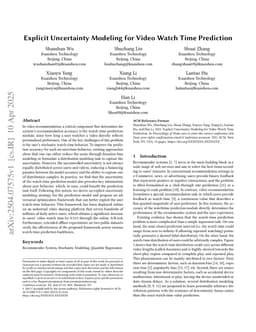 Explicit Uncertainty Modeling for Video Watch Time Prediction