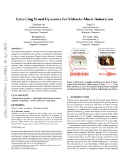 Extending Visual Dynamics for Video-to-Music Generation