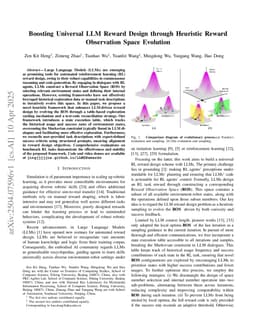 Boosting Universal LLM Reward Design through Heuristic Reward Observation Space Evolution