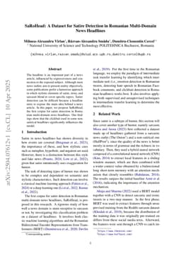 SaRoHead: A Dataset for Satire Detection in Romanian Multi-Domain News Headlines