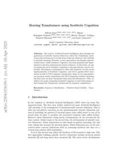 Beating Transformers using Synthetic Cognition