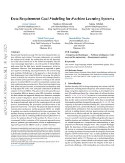 Data Requirement Goal Modeling for Machine Learning Systems