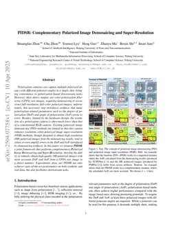 PIDSR: Complementary Polarized Image Demosaicing and Super-Resolution