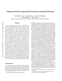 Exploring a Patch-Wise Approach for Privacy-Preserving Fake ID Detection