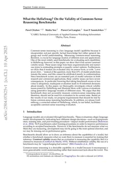 What the HellaSwag? On the Validity of Common-Sense Reasoning Benchmarks