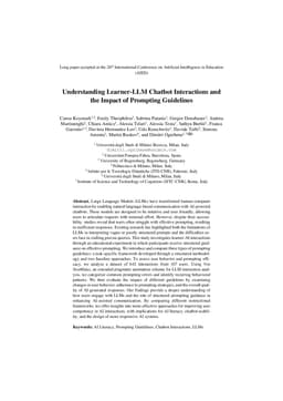 Understanding Learner-LLM Chatbot Interactions and the Impact of Prompting Guidelines