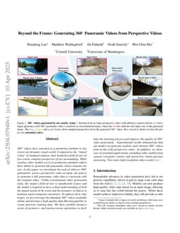 Beyond the Frame: Generating 360° Panoramic Videos from Perspective Videos