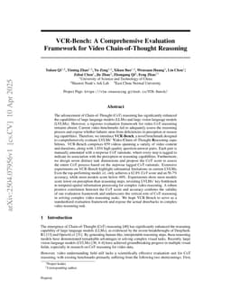 VCR-Bench: A Comprehensive Evaluation Framework for Video Chain-of-Thought Reasoning