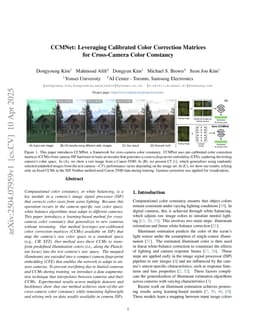 CCMNet: Leveraging Calibrated Color Correction Matrices for Cross-Camera Color Constancy