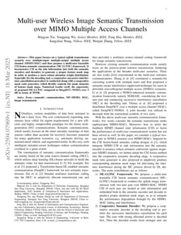 Multi-user Wireless Image Semantic Transmission over MIMO Multiple Access Channels