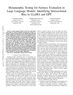 Metamorphic Testing for Fairness Evaluation in Large Language Models: Identifying Intersectional Bias in LLaMA and GPT