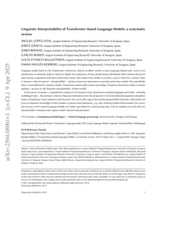 Linguistic Interpretability of Transformer-based Language Models: a systematic review