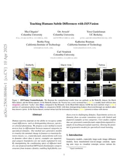 Teaching Humans Subtle Differences with DIFFusion