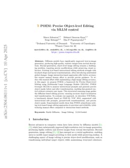 POEM: Precise Object-level Editing via MLLM control