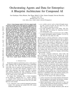 Orchestrating Agents and Data for Enterprise: A Blueprint Architecture for Compound AI